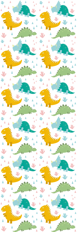 Bedroom carpet with lovely dinosaur pattern - TenStickers
