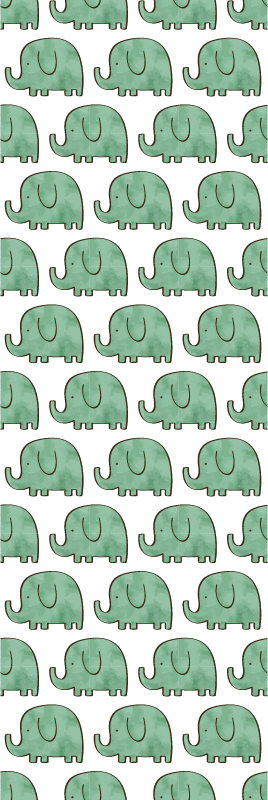 Bedroom carpet with adorable elephant pattern - TenStickers