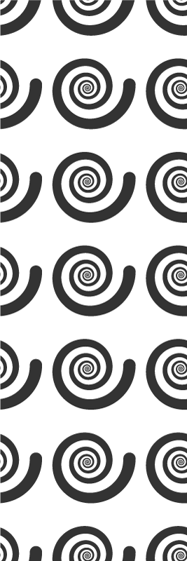 Bedroom carpet in black and white spiral design - TenStickers