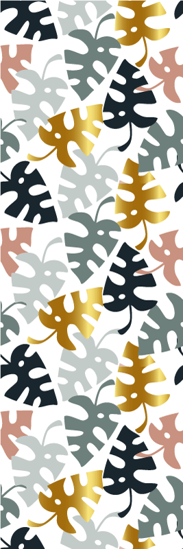Bedroom carpet with golden and multicolor leaves - TenStickers