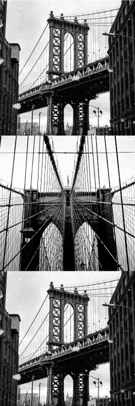 Bedroom carpet brooklyn bridge collage design - TenStickers