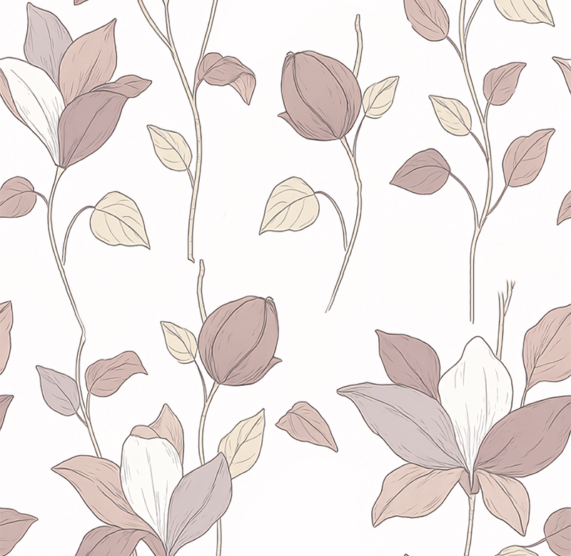 Pink floral bedroom carpet - TenStickers