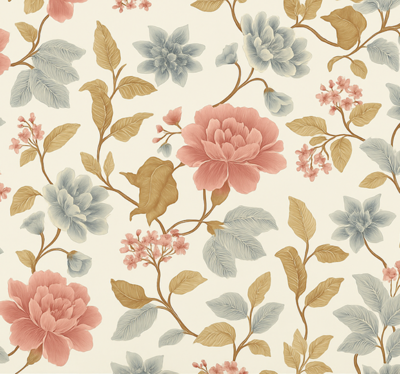 Romantic floral bedroom carpet - TenStickers