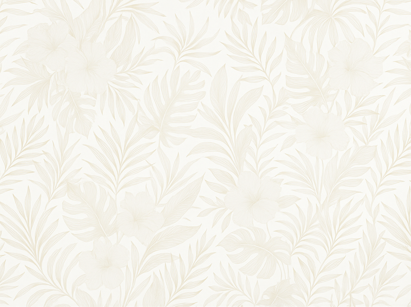 Neutral tropical bedroom carpet - TenStickers