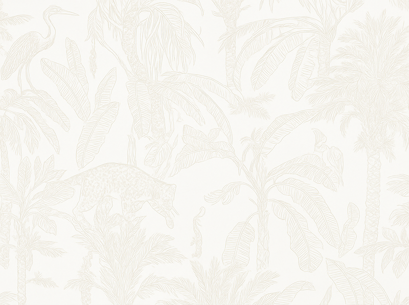 Bedroom carpet in light beige jungle - TenStickers