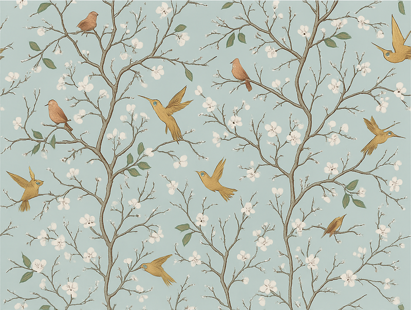 Elegant spring bedroom carpet - TenStickers