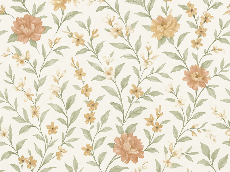 Bedroom carpet asian blossom - TenStickers