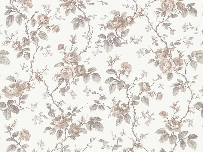 Vintage french floral bedroom carpet - TenStickers