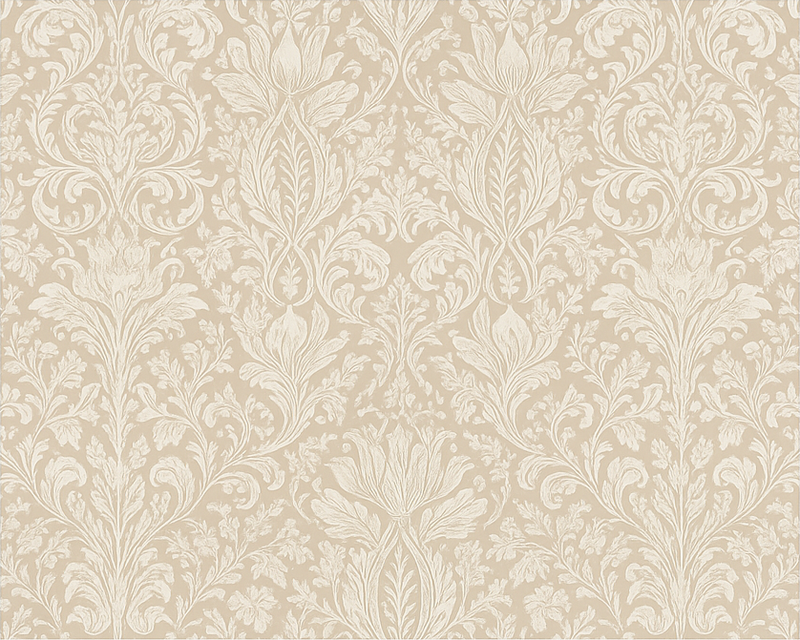 Classic beige floral bedroom carpet - TenStickers