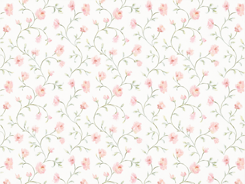 Botanical pink flower bedroom carpet - TenStickers