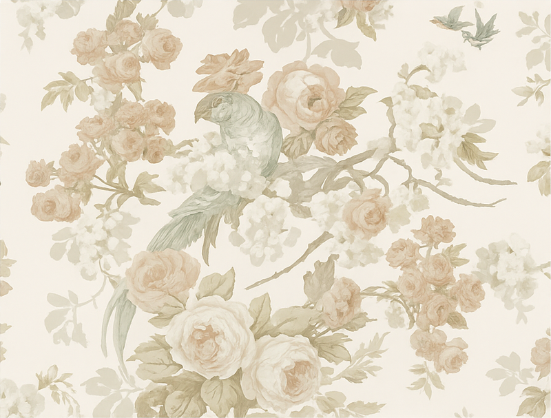 Vintage floral bedroom carpet - TenStickers