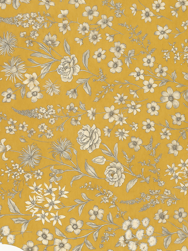 Bedroom carpet with vintage floral design - TenStickers