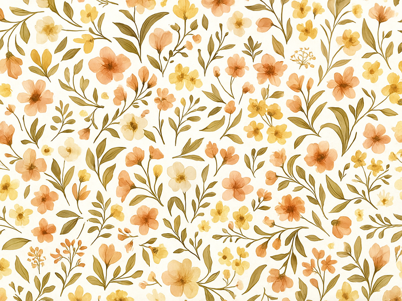 Vintage flowers floral bedroom carpet - TenStickers
