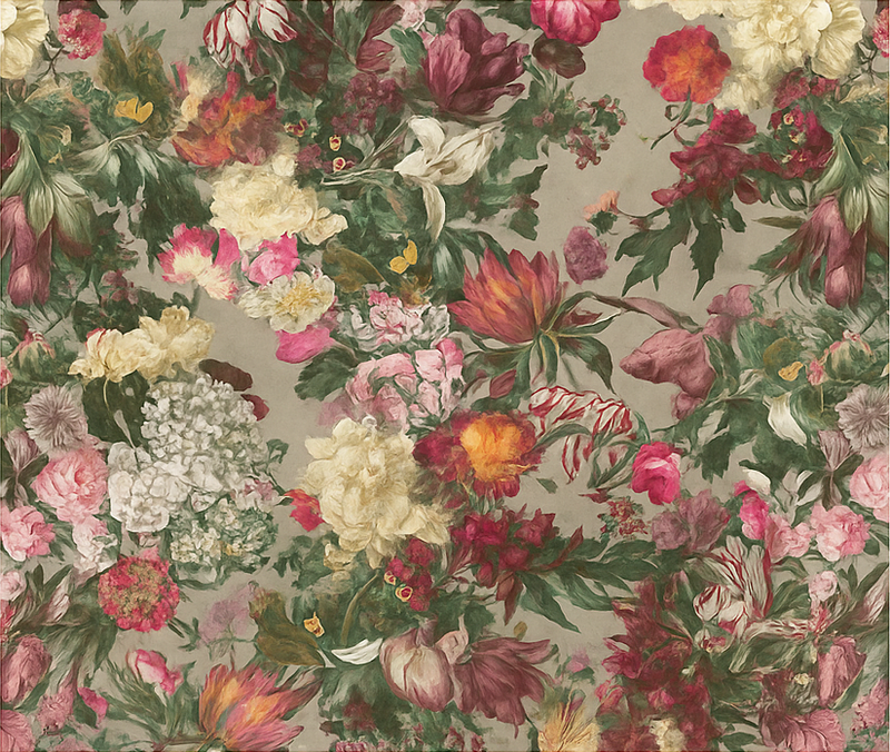 Bedroom carpet vintage floral design - TenStickers