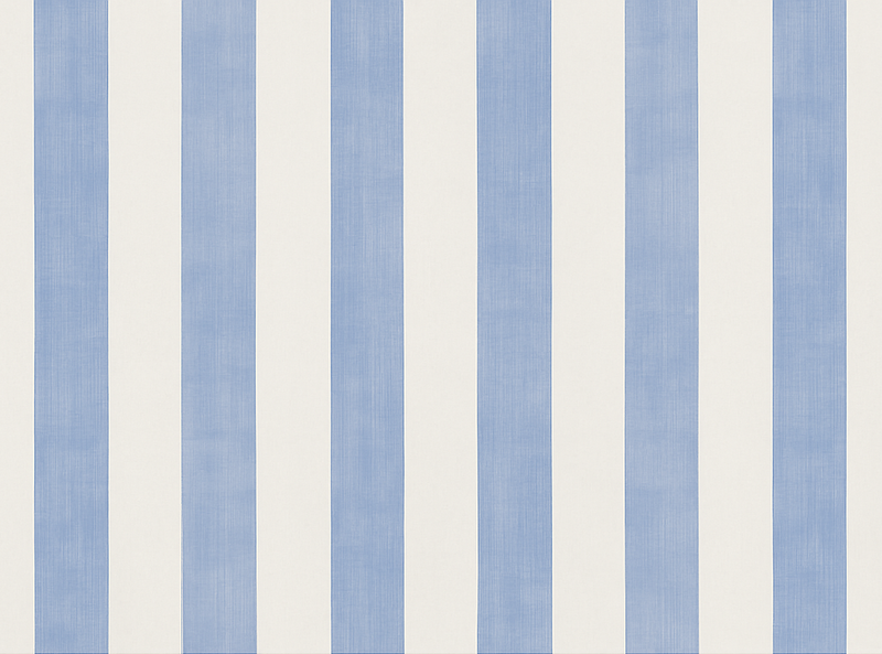 Bedroom carpet in blue and white stripes - TenStickers