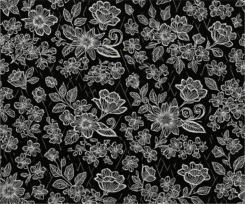 Bedroom carpet in dark floral design - TenStickers