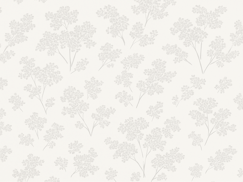 Bedroom carpet with simple white flowers - TenStickers