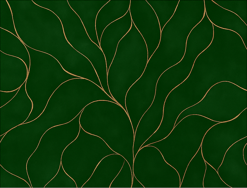 Bedroom carpet in green and gold marble texture - TenStickers