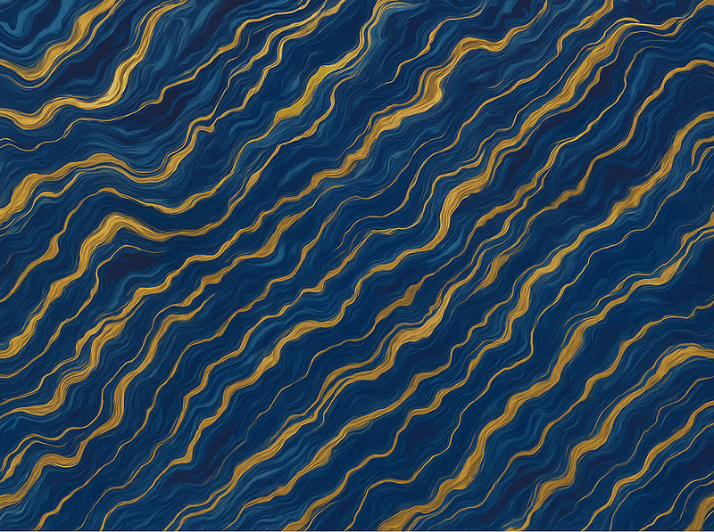 Bedroom carpet blue and gold marble effect - TenStickers
