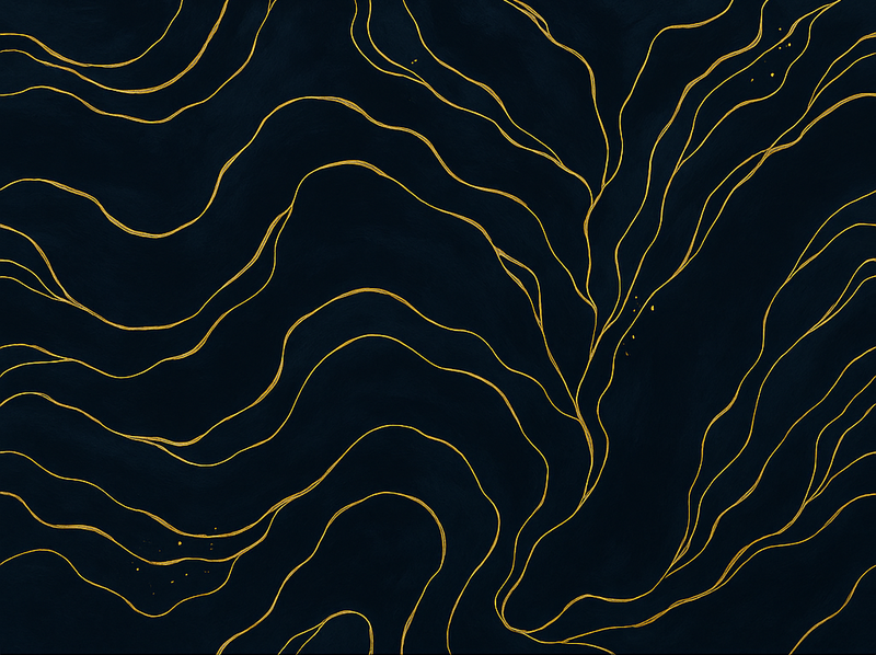 Bedroom carpet in dark blue and gold marble - TenStickers