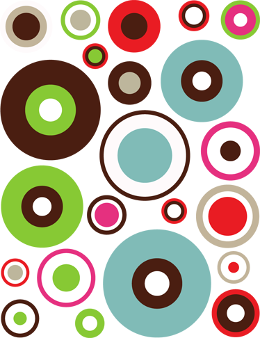 Geometric rug simple geometric circles - TenStickers