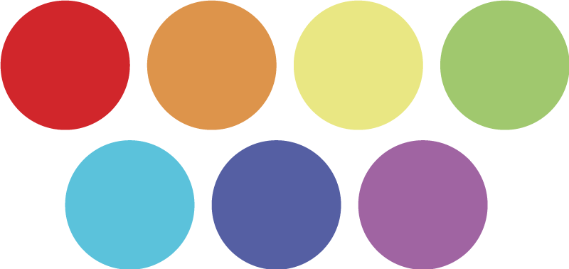 Geometric rug in vibrant large dots - TenStickers