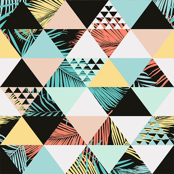 Geometric rug jungle triangles - TenStickers