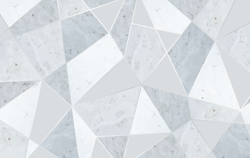Geometric rug simple gray triangular marble - TenStickers