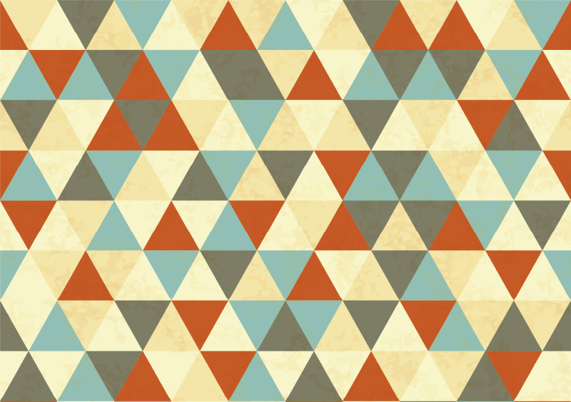 Geometric rug colorful triangle pattern - TenStickers
