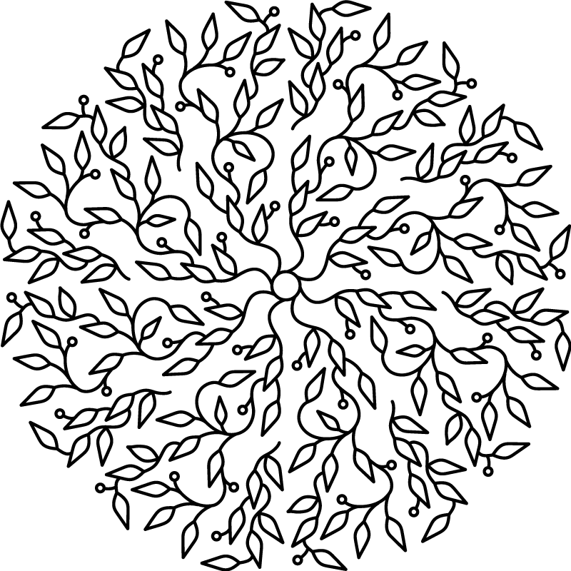 Geometric rug tree of life design - TenStickers