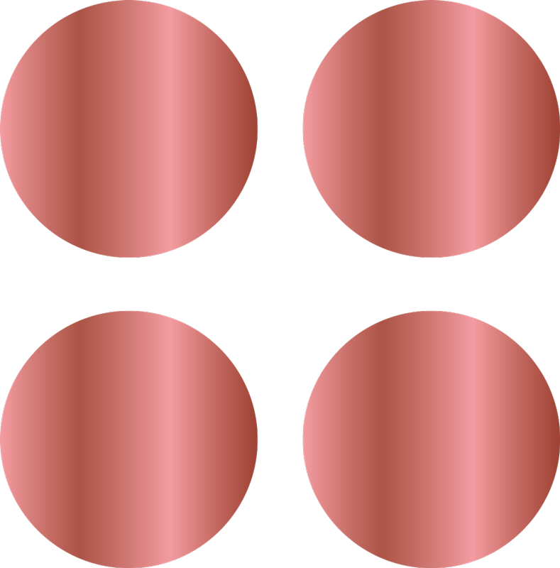 Geometric rug in rose gold polka dot - TenStickers