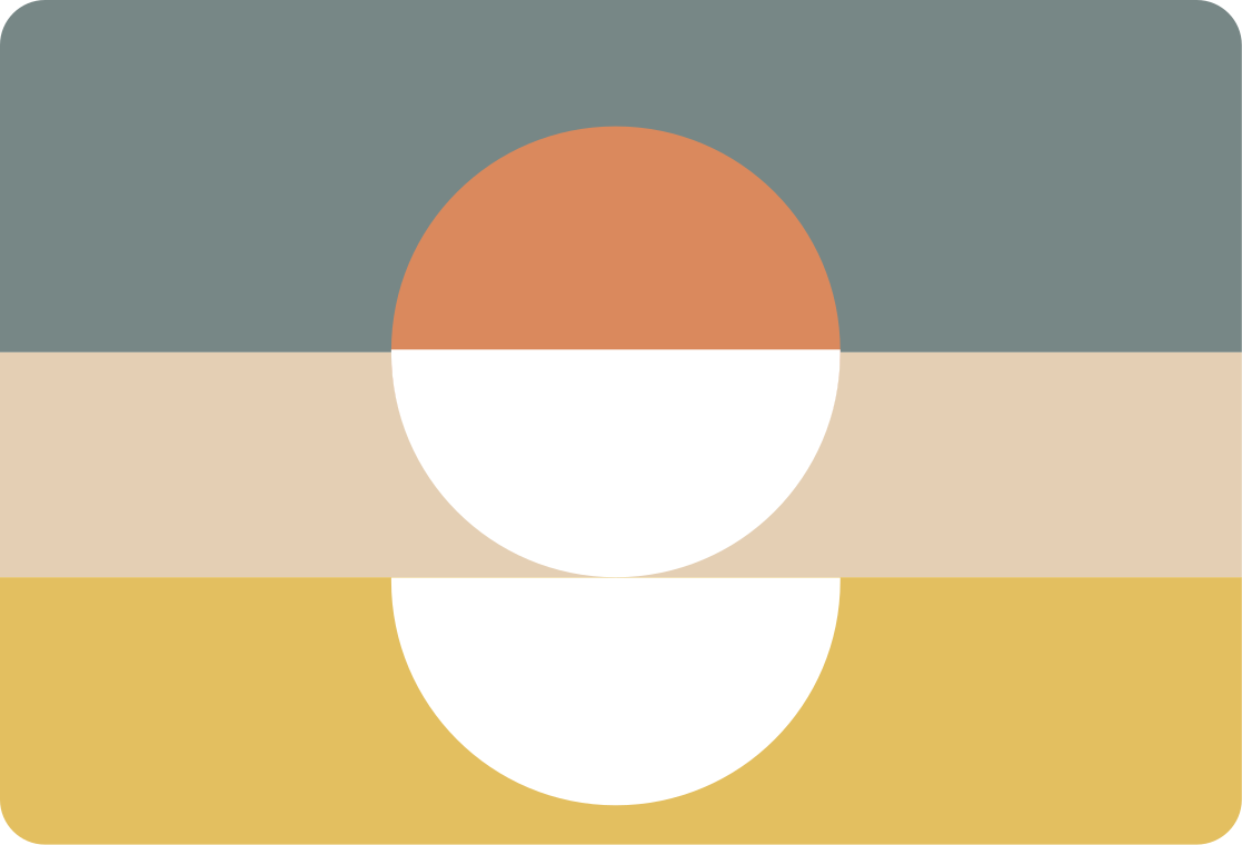 Geometric rug with abstract circle flag stripes - TenStickers