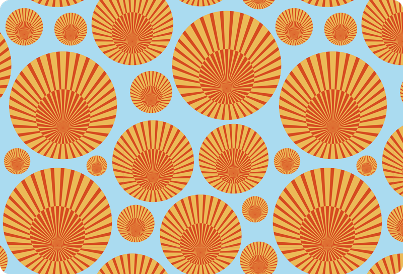 Geometric rug 70's sunshine laptop - TenStickers