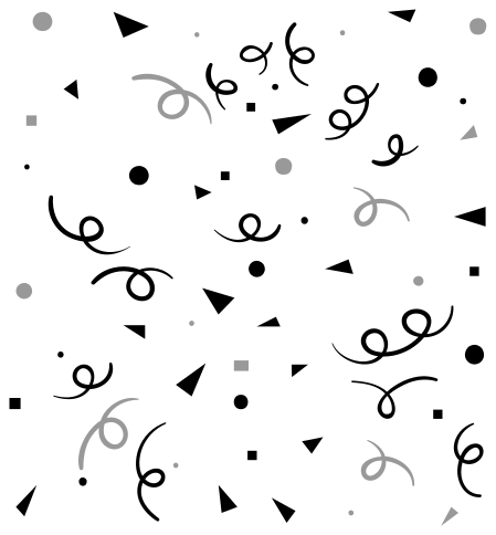 Geometric rug in black and grey confetti - TenStickers