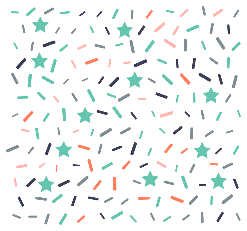 Geometric rug stars and sprinkles confetti - TenStickers