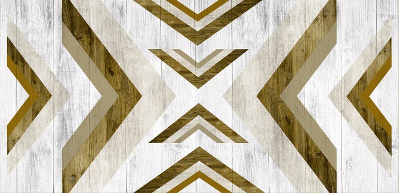 Geometric rug with textured desk cover - TenStickers