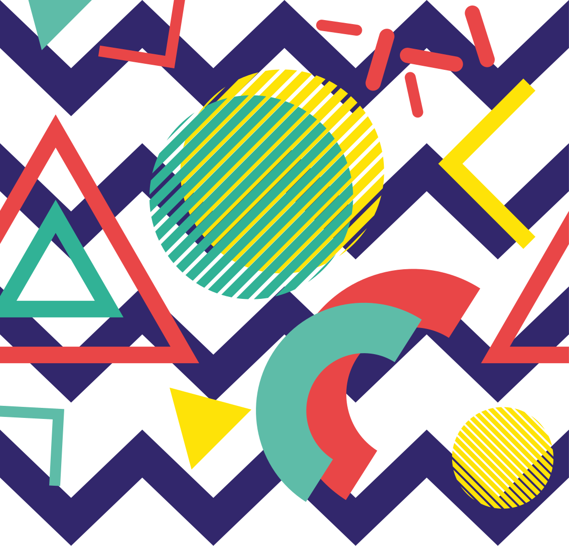 Colorful pattern geometric rug - TenStickers