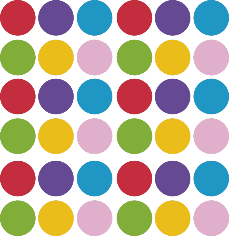 Geometric rug colorful circle design - TenStickers