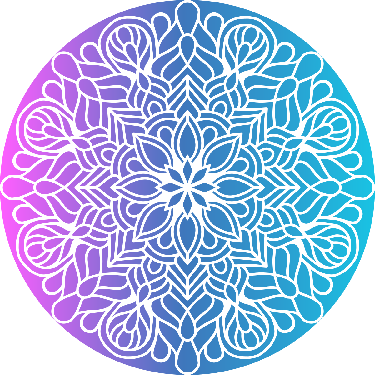 Geometric rug with lively circular design - TenStickers