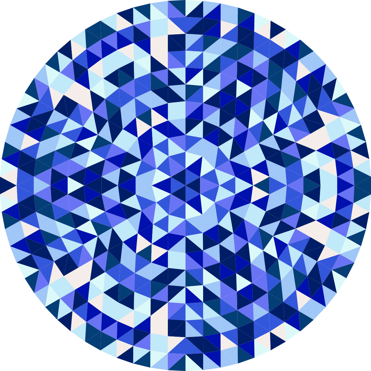 Geometric rug circular blue pattern - TenStickers