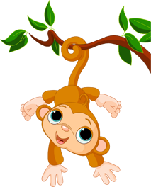 Kids carpet happy little monkey - TenStickers