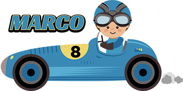 Kids carpet formula 1 racing car design - TenStickers