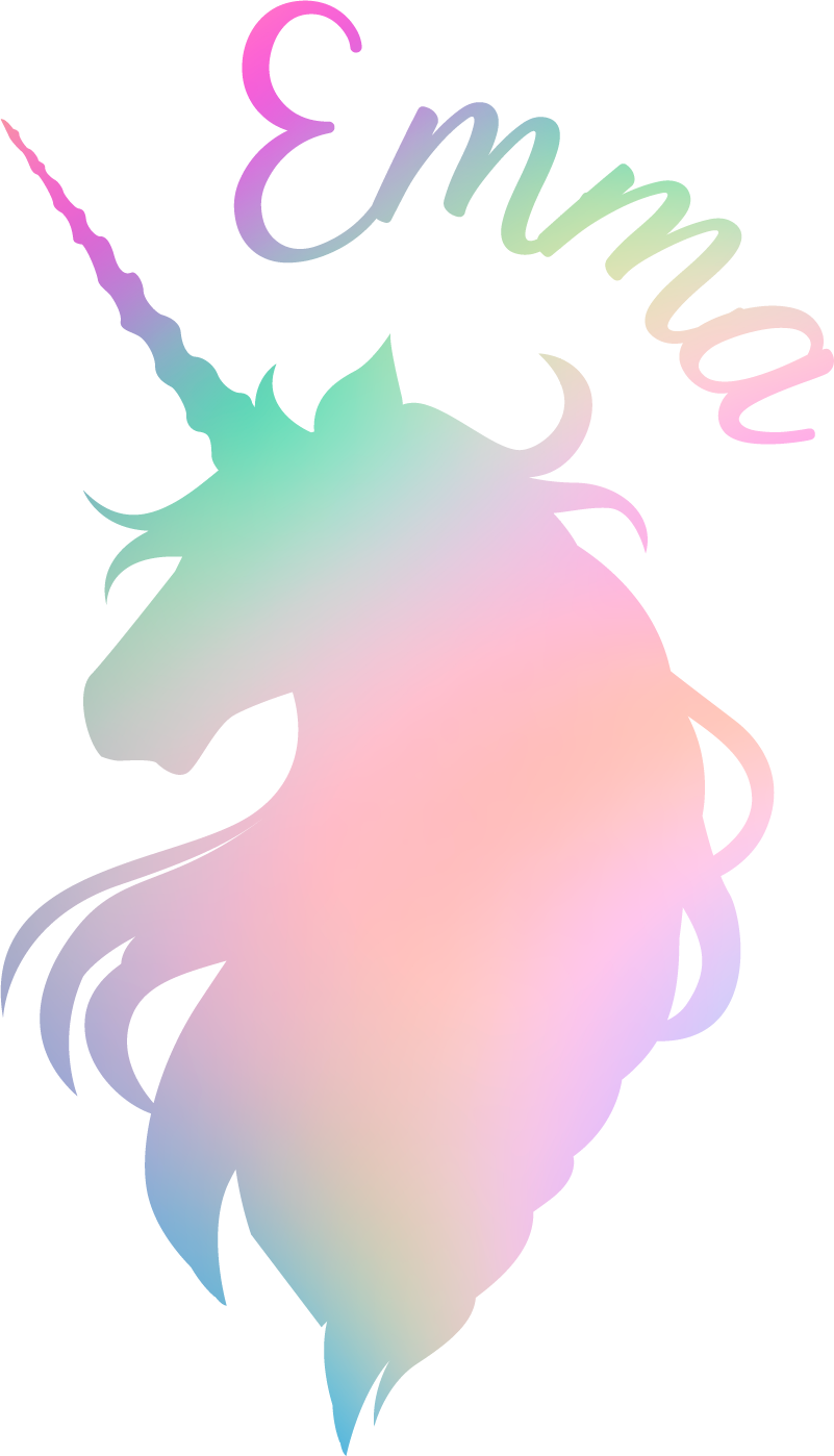 Kids carpet customizable unicorn silhouette - TenStickers