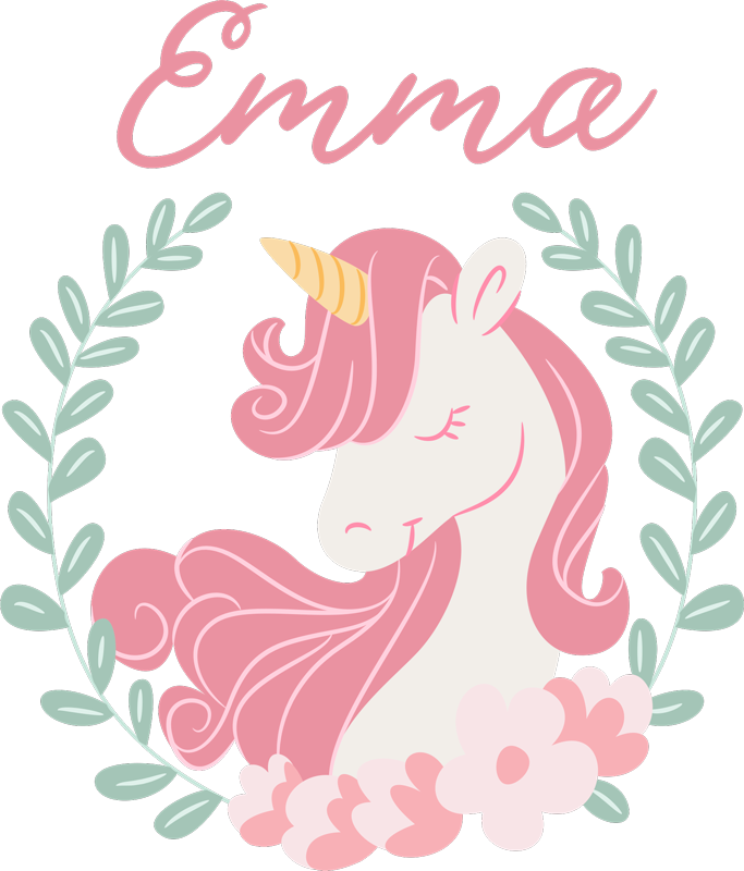 Kids carpet personalized unicorn princess - TenStickers