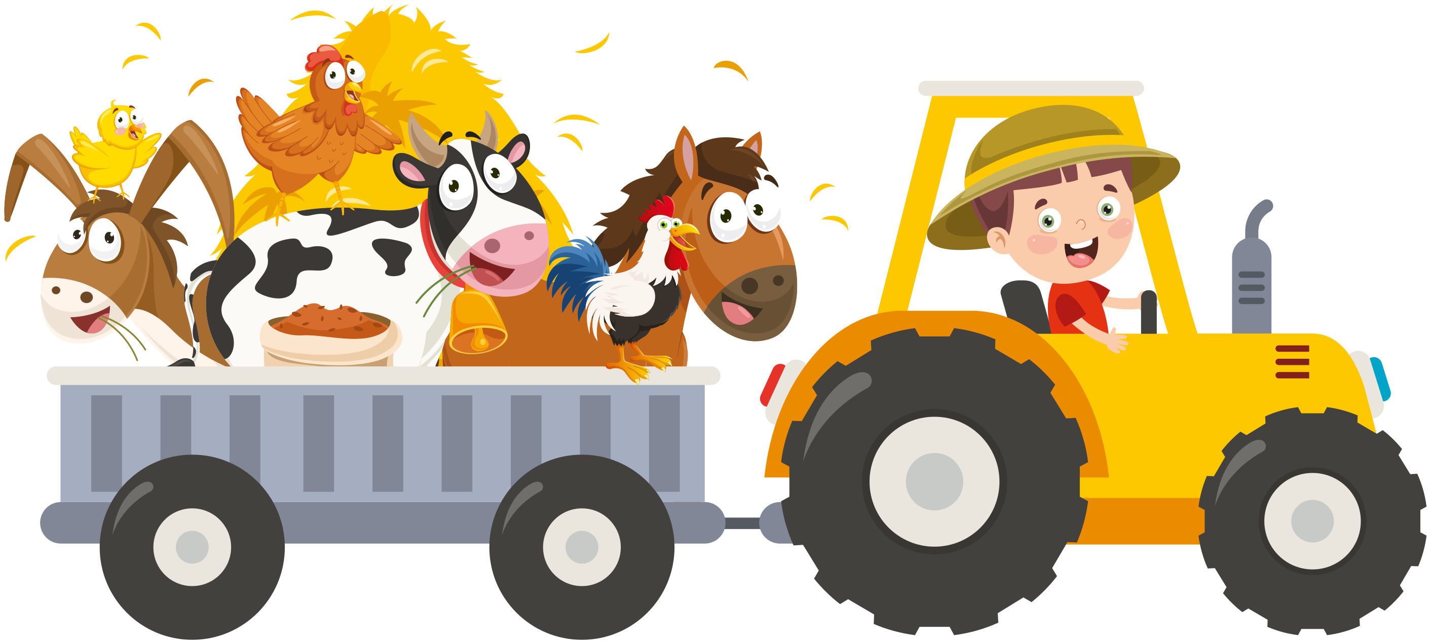 Kids carpet little farmer with animals - TenStickers
