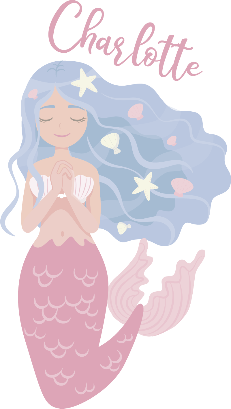 Kids carpet rainbow mermaid - TenStickers