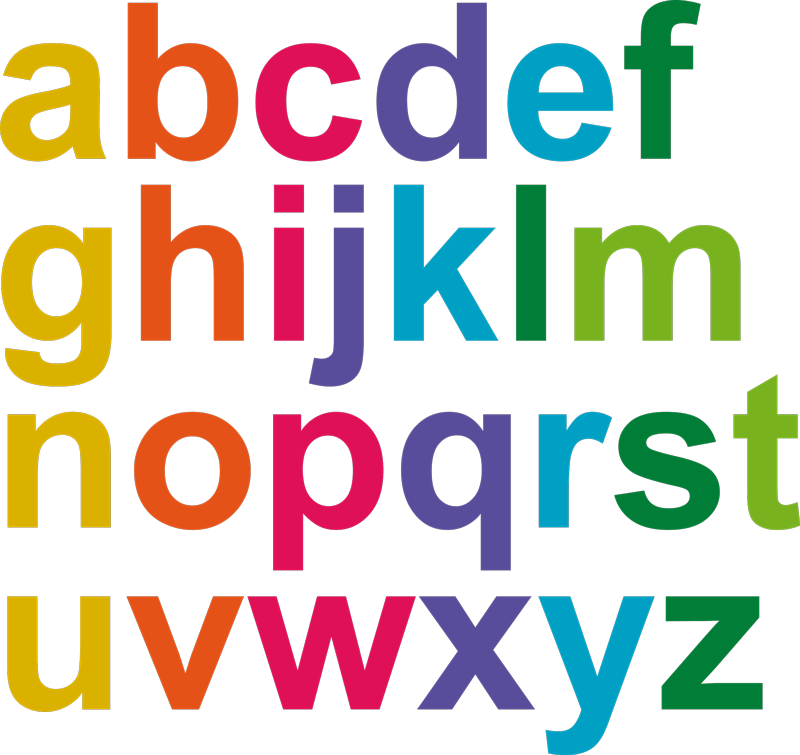 Kids carpet minimalist color alphabet - TenStickers