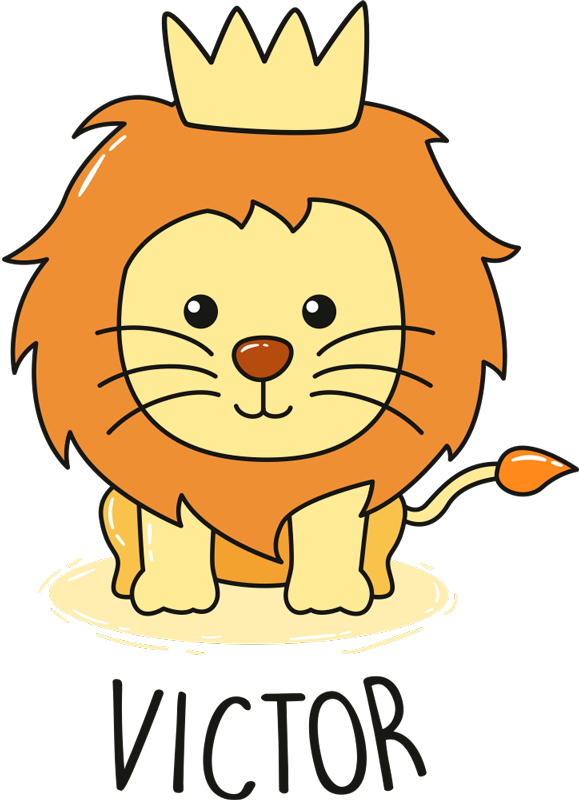 Kids carpet baby lion design - TenStickers