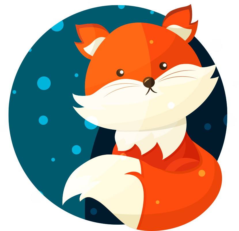 Kids carpet cute fox design - TenStickers