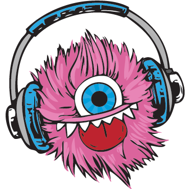 Kids carpet pink fuzzy monster - TenStickers